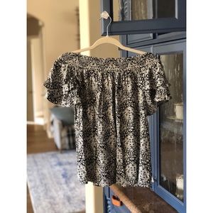 Patterned Off the Shoulder Top